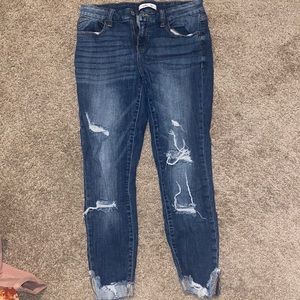 Distressed jeans